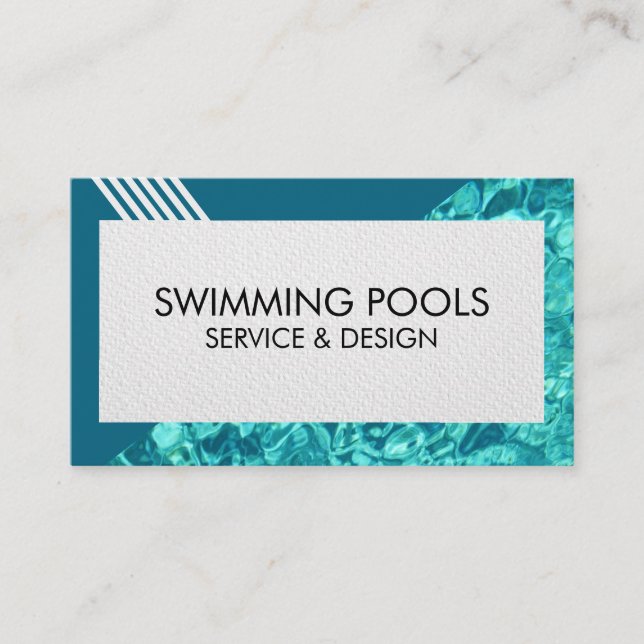 Swimming Pool Services Business Card Visitenkarte (Vorderseite)