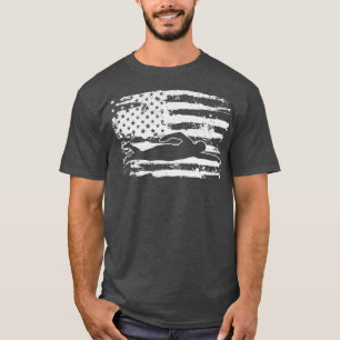 Swimming USA Flag 4. Juli T-Shirt