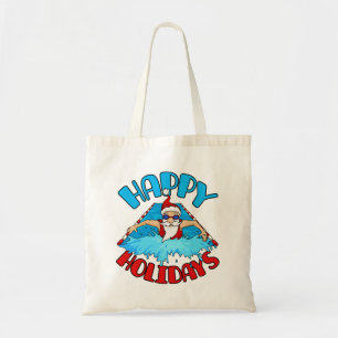 Swimming Weihnachtsurlaub Der Weihnachtsmann schwi Tragetasche