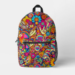 Swing 60er Design-Backpack Bedruckter Rucksack