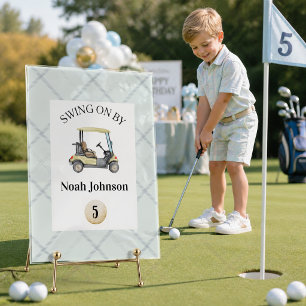 Swing auf zur 5. Geburtstags-Par-tee-Golfparty Acrylschild