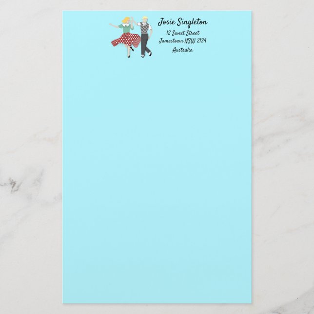 Swing Dance Briefpapier (Vorderseite)