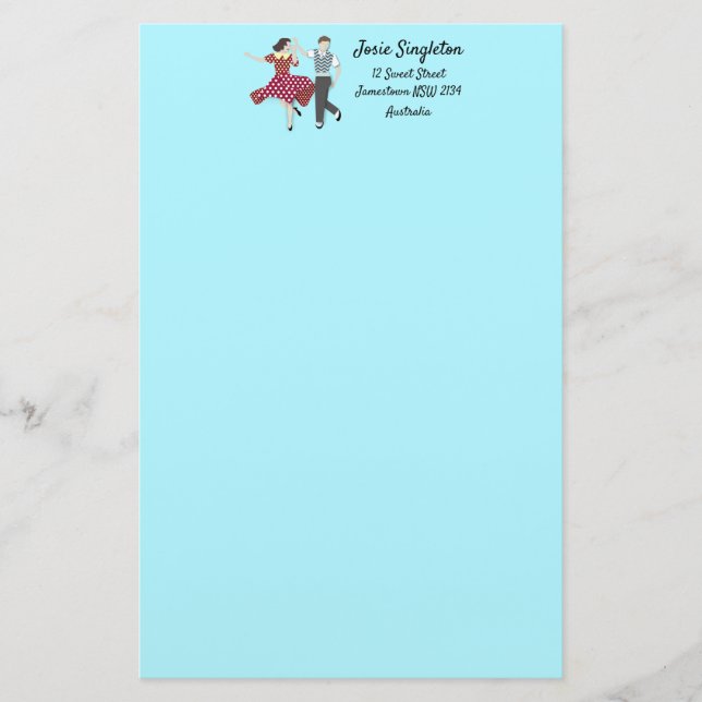 Swing Dance Briefpapier (Vorderseite)