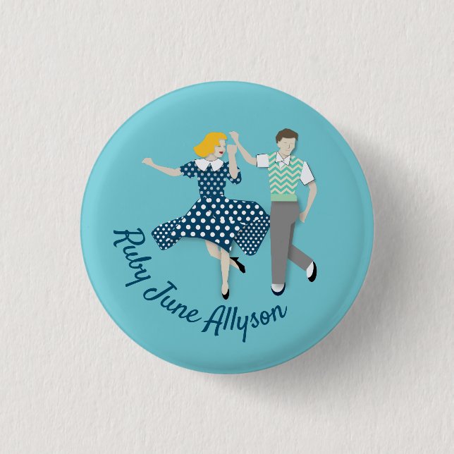 Swing Dance Couple Button (Vorderseite)
