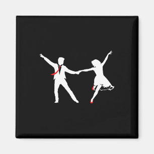 Swing Dance Couple - Dance School Swing Dance Swan Magnet