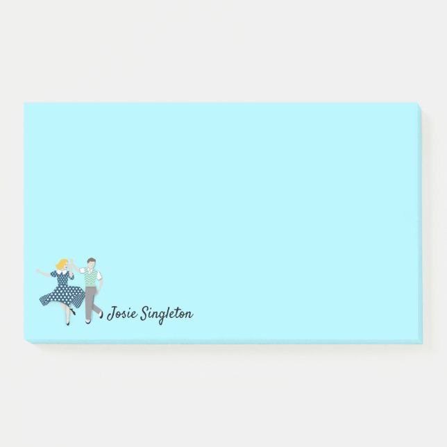 Swing Dance Couple Post-it Klebezettel (Vorderseite)