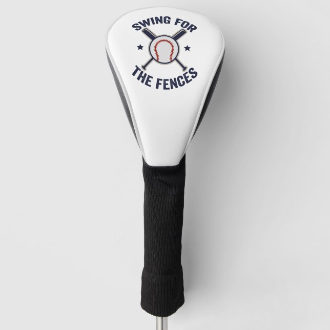 Swing For Fences Funny Baseball Liebhaber GIFT Golf Headcover (Vorderseite)