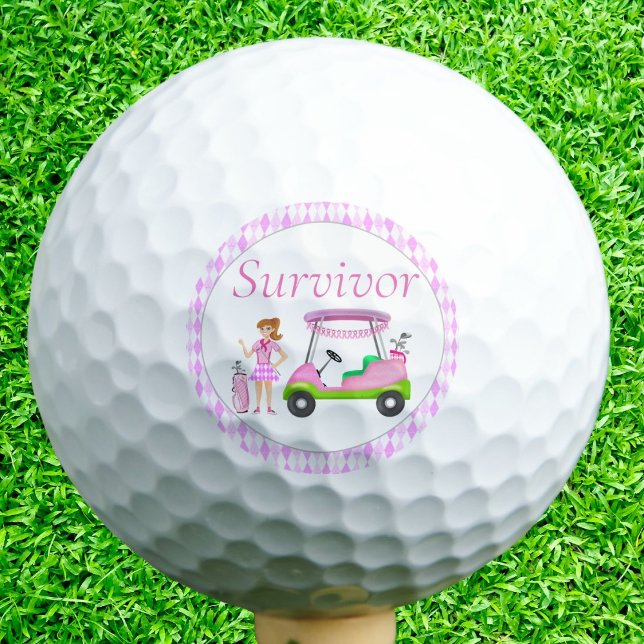Swing for Pink Golf Outfit Breast Cancer Awareness Golfball (Von Creator hochgeladen)