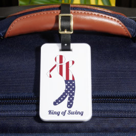 Swing King | American Flag Golf Player Gepäckanhänger