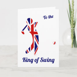 Swing King | Union Jack Golfer | Vatertag Karte