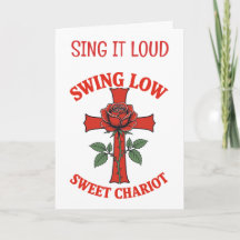 Swing Low Sweet Chariot Kreuz- und Rosenmotiv