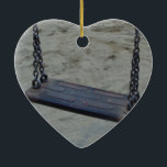 Swing on Playground, Summer Sand Beach Kids Play Keramikornament<br><div class="desc">Swing on Playground,  Summer Sand Beach Kids Play</div>