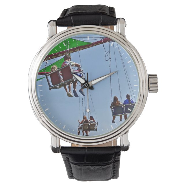 Swing Ride neben Ferris Wheel Armbanduhr (Vorderseite)