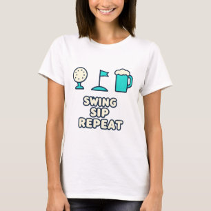 Swing Sip Repeat – Lustiges Grafik T-Shirt