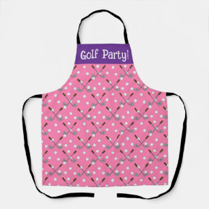 Swing & Sizzle: Pink Custom Golf Party Schürze