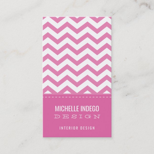 SWING TAG fett Zickzack Muster preppy pink (Vorderseite)