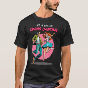 Swing-Tanz 1950er Sock Hop Lindy Hop Tanz T-Shirt