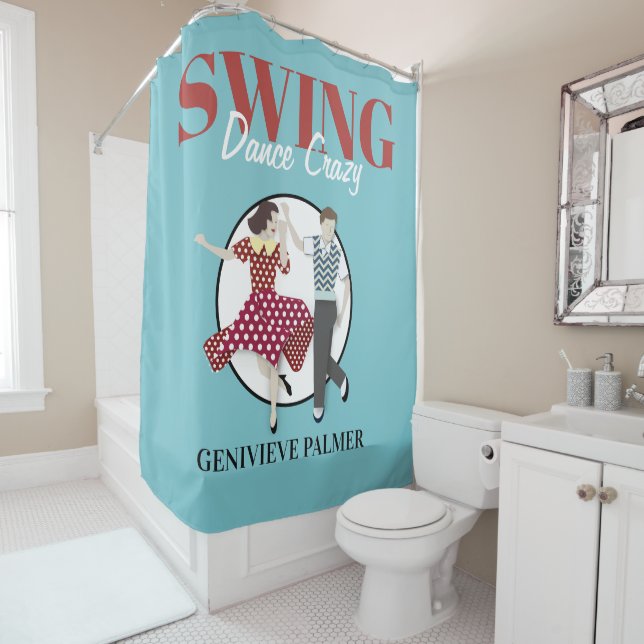 Swing-Tanz Duschvorhang (Beispiel)