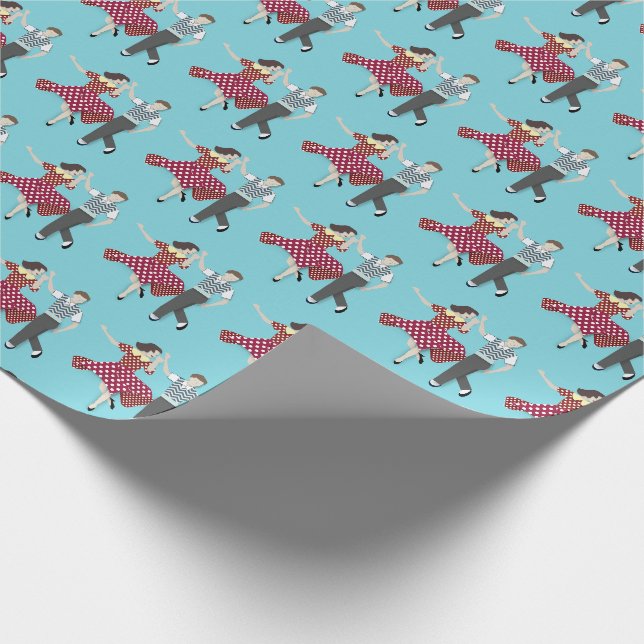 Swing-Tanz Geschenkpapier (Ecke)