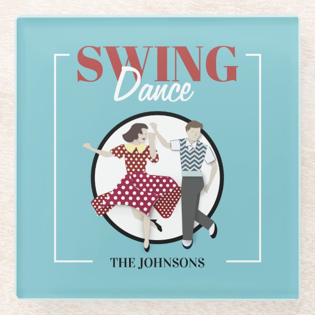 Swing-Tanz Glasuntersetzer (Vorderseite)