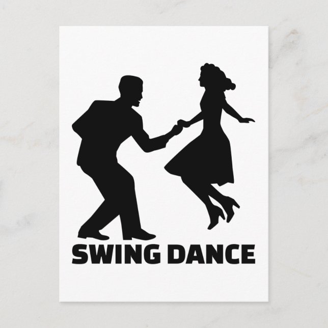 Swing-Tanz Postkarte (Vorderseite)