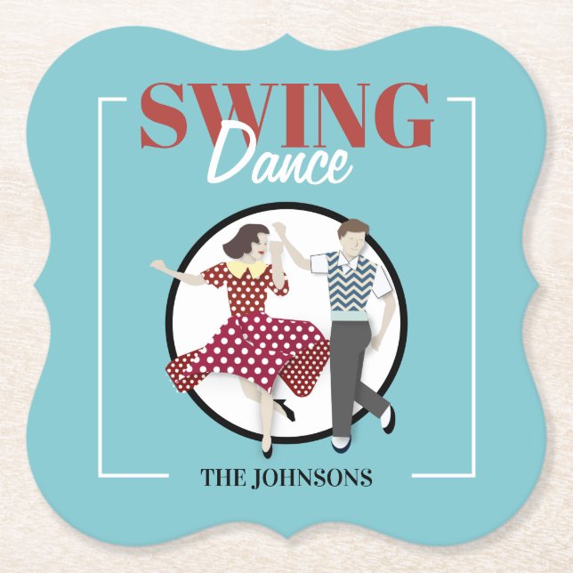 Swing-Tanz Untersetzer (Vorderseite)