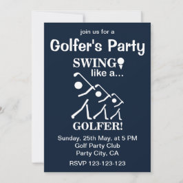 Swing wie ein Golfer-Golf-Party Einladung