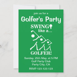 Swing wie ein Golfer-Golf-Party Einladung