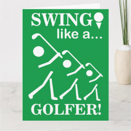 Swing wie ein Golfer Gruß Karte