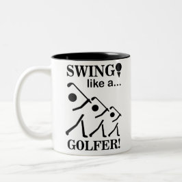 Swing wie ein Golfer Zweifarbige Tasse