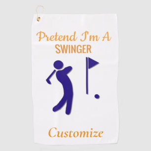 Swingender Golfer Donner_Donner_Bucht Golfhandtuch