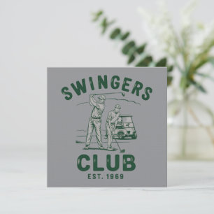 Swinger Club Lustig Sarkastisch Golf Golfspieler Einladung