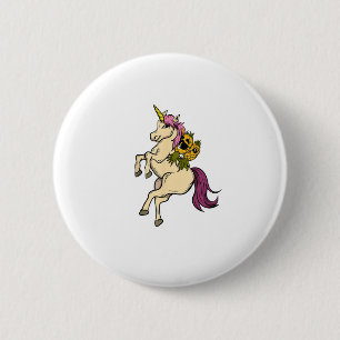 Swinger-Paar Ananas Schwingen auf einem Einhorn S Button