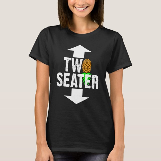 Swinger Two Seater Upside Down Ananas Cool T-Shirt (Vorderseite)