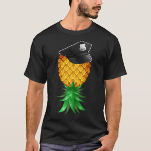 Swinger Upside Down Ananappolizei-Offizier Hut T-Shirt