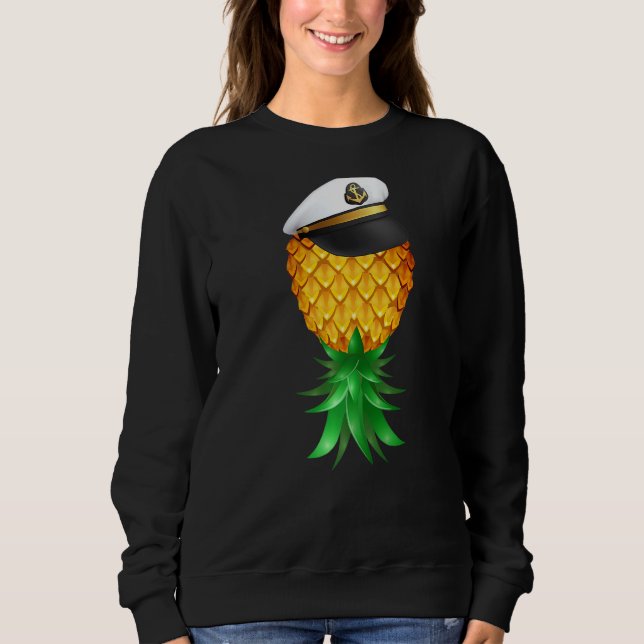 Swinger Upside Down Ananas Captain Sailor Hat S Sweatshirt (Vorderseite)