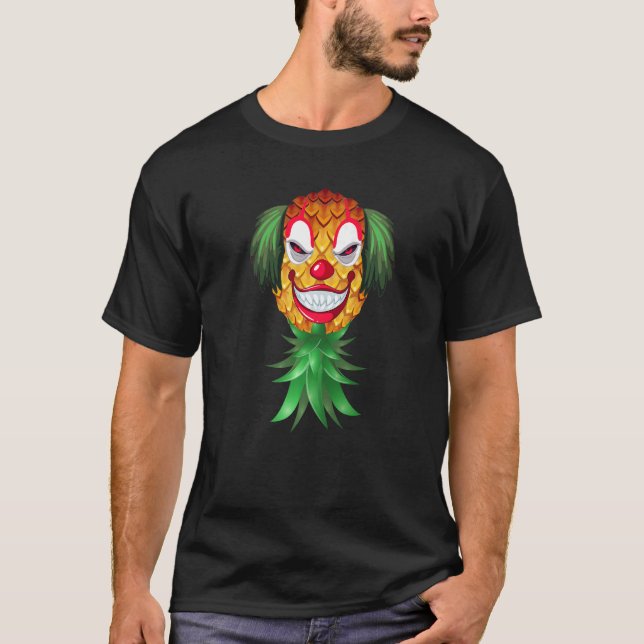Swinger Upside Down Ananas Creepy Clown Hallowe T-Shirt (Vorderseite)