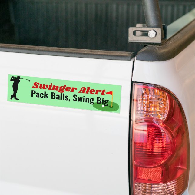 Swingers Pack Balls Swing Big Golf Puffer Stic Autoaufkleber (Auf Lkw)