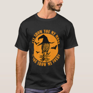 Swingers Upside Down Ananas Halloween-Mondbats T-Shirt