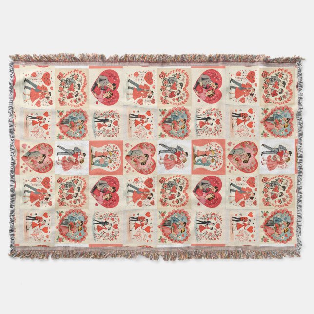 Swingin' Sixties Valentine Patchwork Decke (Vorderseite)