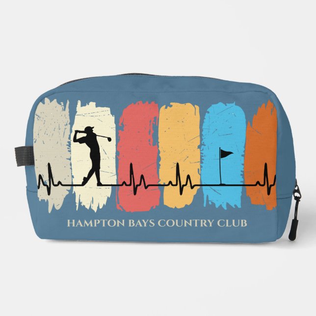 Swingin' Style: Retro Golf Custom Dopp Kit Waschbeutel (Vorderseite)