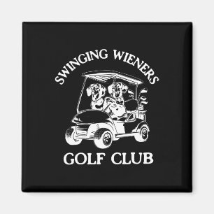 Swinging Dackeln Golf Club Dackel Dackel Dog Fa Magnet