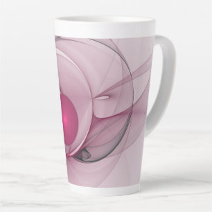 Swinging Fractal, moderne abstrakte Berry Pink Kun Milchtasse
