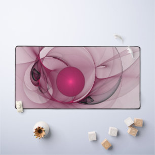 Swinging Fractal, Moderne abstrakte Berry Pink Kun Schreibtischunterlage