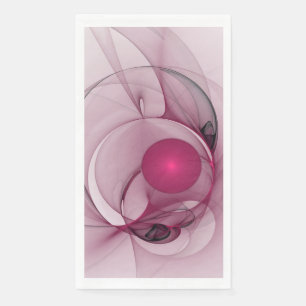 Swinging Fractal, moderne abstrakte Berry Pink Kun Serviette