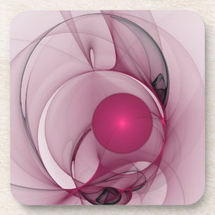 Swinging-Fraktal, moderne abstrakte Beeren-Rosa-Ku Getränkeuntersetzer