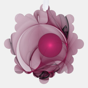 Swinging-Fraktal, moderne abstrakte Beeripink-Kuns Ornament Karte
