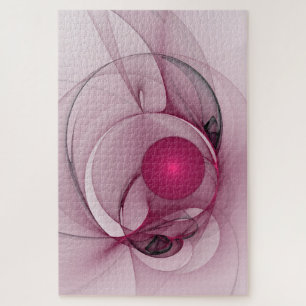 Swinging Fraktal, Moderne Abstrakte Berry Pink Art