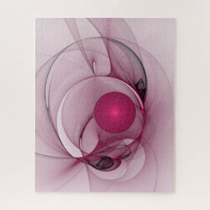 Swinging Fraktal, Moderne Abstrakte Berry Pink Art