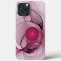 Swinging Fraktal, Moderne Abstrakte Berry Pink Art
